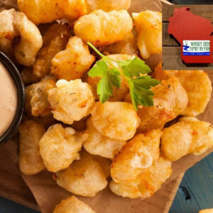 Cheese curds and fries at Campfire Cafe at Whiskey Creek Family RV Park