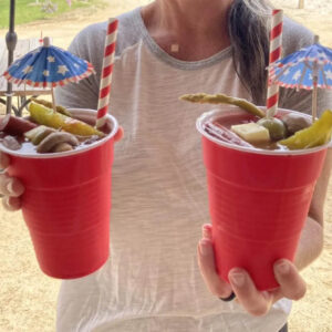 Drinks served at the campground cafe at Whiskey Creek RV Park